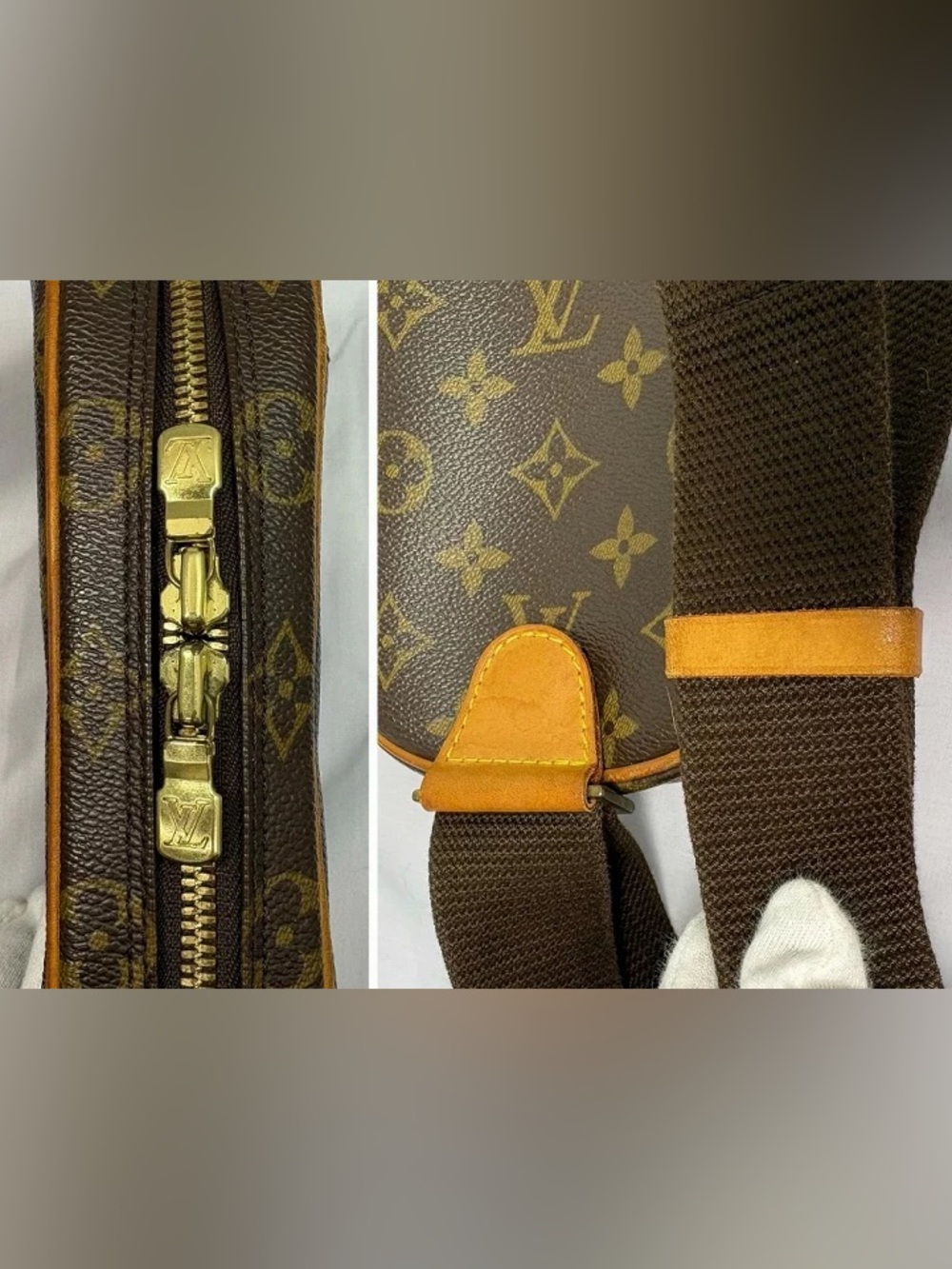 Authentic Louis Vuitton Pochette gange monogram mini belt sling bum bag - Picture 10 of 11